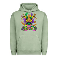 Pigment Oil Green mardi gras mask Urban Hoodie - OliviaCreatesArt