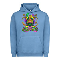 Pigment Pebble Blue mardi gras mask Urban Hoodie - OliviaCreatesArt