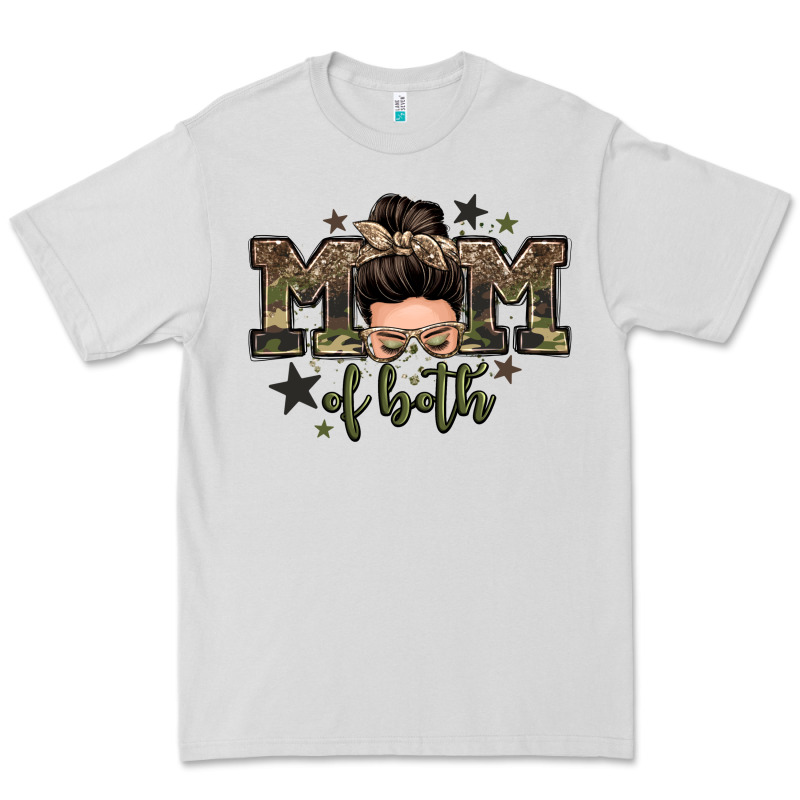 Mom Of Both Boys Messy Bun Premium Tee by Zillion Design Studio | Teevron