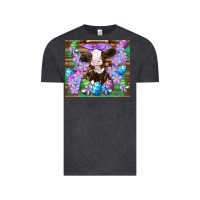 Vintage Black easter cow eggs flowers daisys Vintage Tee - Artiststas