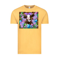 Vintage Mustard easter cow eggs flowers daisys Vintage Tee - Artiststas
