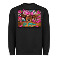 Black be mine valentine's day cow Heavyweight Sweatshirt - Jasminsmagicworld