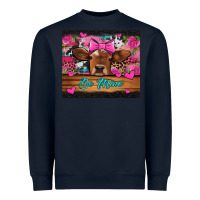 Navy be mine valentine's day cow Heavyweight Sweatshirt - Jasminsmagicworld