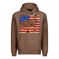 Chestnut American flag leopard sunflower Premium Hoodie - JahusDesignShop