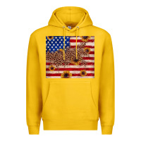 Lemon American flag leopard sunflower Premium Hoodie - JahusDesignShop