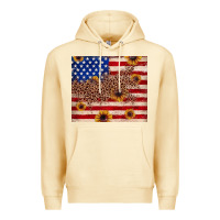 Pina Colada American flag leopard sunflower Premium Hoodie - JahusDesignShop
