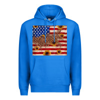 True Royal American flag leopard sunflower Premium Hoodie - JahusDesignShop