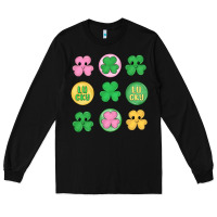 Black st.patrick's day clovers Long Sleeve Tee - MaliasSmallBusiness