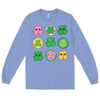 Colony Blue st.patrick's day clovers Long Sleeve Tee - MaliasSmallBusiness