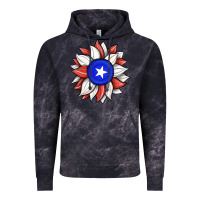 Cloud Black sunflower puerto rico flag Vintage Hoodie - JahusDesignShop