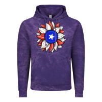 Cloud Purple sunflower puerto rico flag Vintage Hoodie - JahusDesignShop