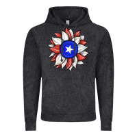 Vintage Black sunflower puerto rico flag Vintage Hoodie - JahusDesignShop