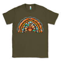 Army Green turquoise thanksgiving turkey rainbow Classic Tee - Jasminsmagicworld