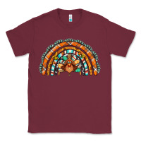 Burgundy turquoise thanksgiving turkey rainbow Classic Tee - Jasminsmagicworld