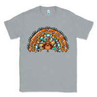 Heather Grey turquoise thanksgiving turkey rainbow Classic Tee - Jasminsmagicworld