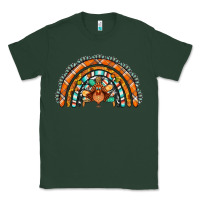 Sports Green turquoise thanksgiving turkey rainbow Classic Tee - Jasminsmagicworld