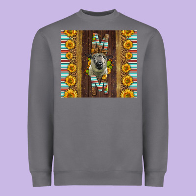 Western Hampshire Sheep Mom Heavyweight Sweatshirt Designed By Lillyallendesigns