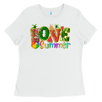 White love summer with watermelon tbw Ladies Tee - texasbilliewilder