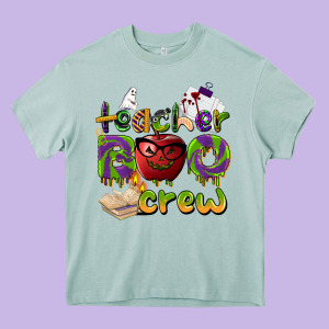 Teacher Boo Crew Heavy Core Tee Designed By Barkaloodesign