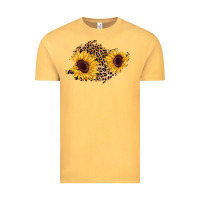Vintage Mustard sunflower leopard patch Vintage Tee - AdoDesignShop