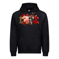 Black love with pig olivia Urban Hoodie - OliviaCreatesArt