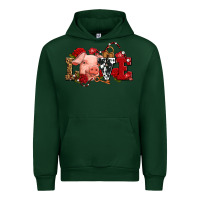 Forest Green love with pig olivia Urban Hoodie - OliviaCreatesArt