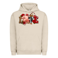 Pigment French Oak love with pig olivia Urban Hoodie - OliviaCreatesArt