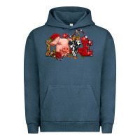 Pigment Midnight Navy love with pig olivia Urban Hoodie - OliviaCreatesArt