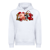 White love with pig olivia Urban Hoodie - OliviaCreatesArt