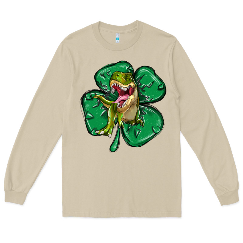 Dinosaur St Patricks Day Long Sleeve Tee by MaliasSmallBusiness | Teevron