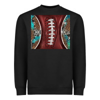 Western Pattern And American Football Heavyweight Sweatshirt | Teevron