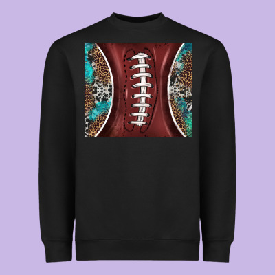 Western Pattern And American Football Heavyweight Sweatshirt Designed By Barkaloodesign