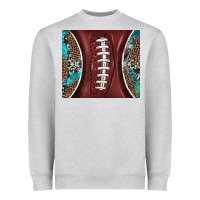 Heather Grey western pattern and american football Heavyweight Sweatshirt - BarkalooDesign