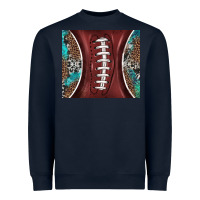 Navy western pattern and american football Heavyweight Sweatshirt - BarkalooDesign