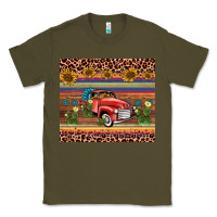 Army Green truck sunflower leopard Classic Tee - AdoDesignShop