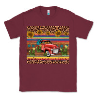 Burgundy truck sunflower leopard Classic Tee - AdoDesignShop