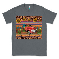 Charcoal Heather truck sunflower leopard Classic Tee - AdoDesignShop