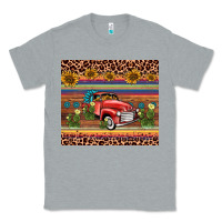 Heather Grey truck sunflower leopard Classic Tee - AdoDesignShop