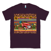 Plum truck sunflower leopard Classic Tee - AdoDesignShop