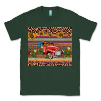 Sports Green truck sunflower leopard Classic Tee - AdoDesignShop