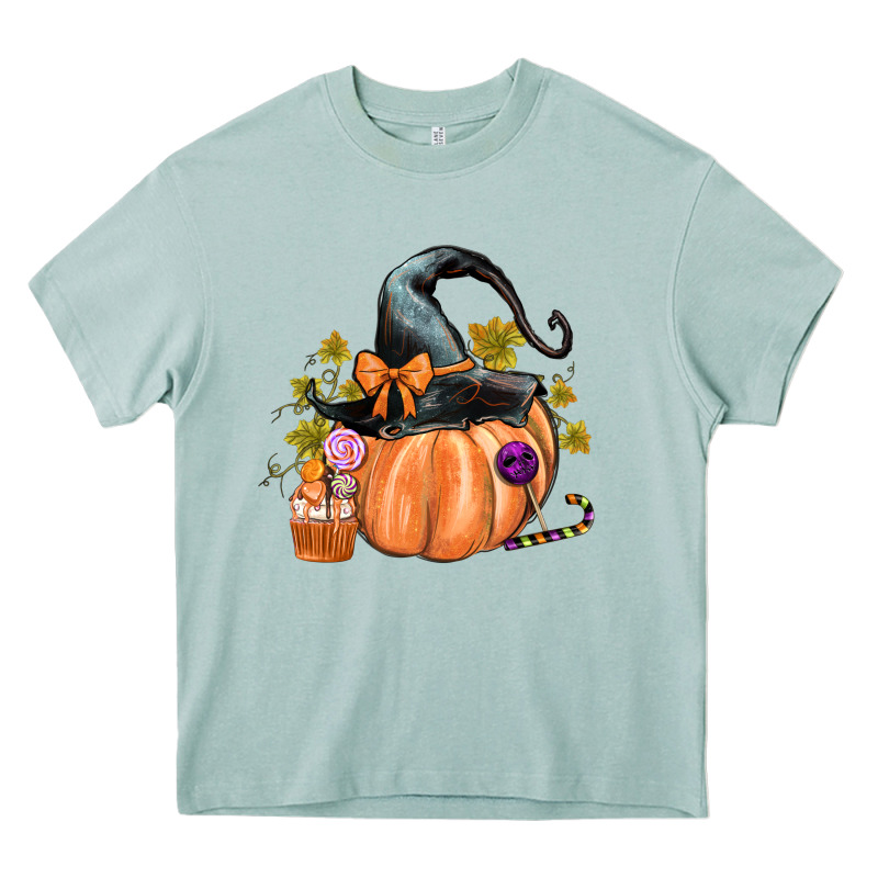 Kids Pumpkin With Halloween Heavy Core Tee by texasbilliewilder | Teevron
