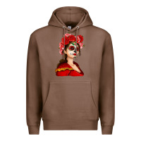 Chestnut Sugar skull girl Premium Hoodie - NancyCooperArtShop