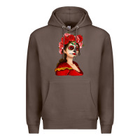 Coffee Sugar skull girl Premium Hoodie - NancyCooperArtShop
