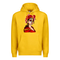 Lemon Sugar skull girl Premium Hoodie - NancyCooperArtShop