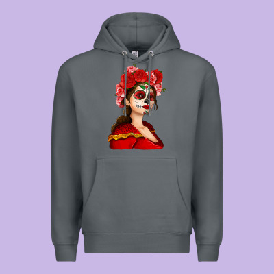 Sugar Skull Girl Premium Hoodie Designed By Nancycooperartshop
