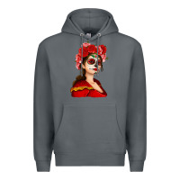 Rock Sugar skull girl Premium Hoodie - NancyCooperArtShop