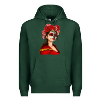 Sports Green Sugar skull girl Premium Hoodie - NancyCooperArtShop