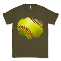 Army Green leopard softball patch Classic Tee - Jasminsmagicworld