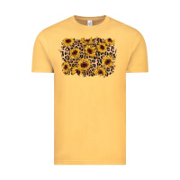 Vintage Mustard sunflower leopard background Vintage Tee - AdoDesignShop