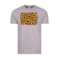 Vintage Zinc sunflower leopard background Vintage Tee - AdoDesignShop